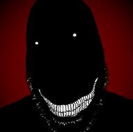 black_skin meta:namefags namefags quickslaughter_(namefag) red red_background smile teeth vantablack_skin variant:cobson // 722x720 // 23.8KB