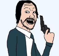clothes gun john_wick keanu_reeves no_glasses pistol smile suit threatening variant:gunjak // 798x764 // 35.9KB