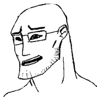 bald buff chad glasses handsome jawline soyjak stubble variant:handsomejak variant:unknown // 2598x2598 // 566.7KB