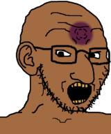 brown_skin ear glasses large_nose open_mouth prayer_bump soyjak stubble variant:soyak yellow_teeth // 645x773 // 35.5KB