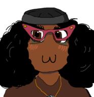 :3 black_skin blush glasses hair necklace pussymouth smile smug soylent_(creamy_chocolate) subvariant:soyniqua variant:soytan // 680x705 // 155.1KB