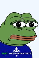 amphibian bald canada canadian closed_mouth clothes french_canadian frog green_skin lips looking_at_you nas nas:pepe parti_independantiste pepe_the_frog politics quebec quebec_independence quebecois transparent_background tshirt // 1344x1973 // 74.1KB