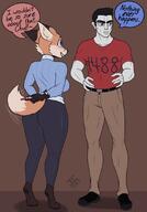 1488 animal animal_ears anthro brimstone clothes coal full_body furry glasses hair nothing_ever_happens speech_bubble tail text variant:chudjak xitter // 630x900 // 68.1KB