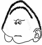 closed_eyes closed_mouth ear frown sad soyjak stubble upside_down variant:impish_soyak_ears // 234x250 // 34.9KB