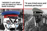 angry bloodshot_eyes clothes communism crying gigachad glasses hammer_and_sickle hat military_cap nazism soyjak stubble text variant:cryboy_soyjak variant:soyak // 1280x853 // 157.0KB