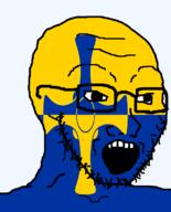 british cross cross_of_saint_cuthbert durham england flag flag:durham glasses hair looking_to_the_right open_mouth soyjak stubble teeth united_kingdom variant:soyak // 644x800 // 50.6KB