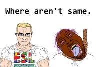 2soyjaks a10_eyes ack ack! blond blue_eyes buff efl esl glasses hanged hanging map muscular_male nigger open_mouth purple_hair rope shitskin stubble subvariant:muscular_chud tranny trend:aryan variant:bernd variant:chudjak we're_not_the_same world_map you're_the_same // 1059x743 // 275.3KB