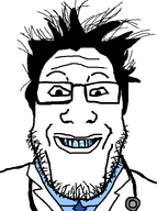blue_shirt doctor gem grin hair meta:namefags smile stethoscope teeth variant:markiplier_soyjak // 586x787 // 36.4KB