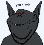 comic_sans dunmer ear elf grey_skin looking_at_you pointy_ears red_eyes red_sclera smile soyjak stubble text the_elder_scrolls the_elder_scrolls_iii:_morrowind transparent_background variant:impish_soyak_ears video_game // 702x709 // 84.7KB