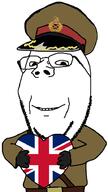 clothes eyes flag:united_kingdom glasses grin hat heart military_uniform nose stubble subvariant:wholesome_soyjak teeth variant:gapejak // 515x918 // 99.6KB