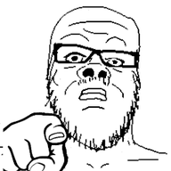 animated closed_mouth glasses mustache pointing pointing_at_viewer soyjak stubble variant:a24_slowburn_soyjak // 242x255 // 23.6KB