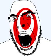 angry flag flag:okinawa glasses hair japan looking_to_the_left okinawa open_mouth soyjak stubble teeth thick_eyebrows todofuken transparent_background variant:cobson // 721x789 // 38.0KB