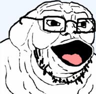 glasses open_mouth soyjak stubble template tongue variant:et // 626x617 // 140.5KB