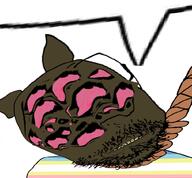 bloodshot_eyes brown_skin brown_troonjak flag:minor_attracted_person glasses hanging map_(pedophile) multiple_eyes oink pedophile pig rope speech_bubble_empty stubble subvariant:scholar tranny trypophobia variant:gapejak // 1011x937 // 607.9KB