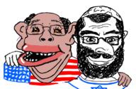 amerimutt beard ear fat flag flag:israel flag:united_states israel israeli jew_nose judaism kike subvariant:chudjak_front subvariant:impish_amerimutt united_states variant:bernd variant:chudjak // 834x541 // 305.6KB