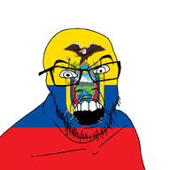 angry country ecuador flag glasses jacksepticeye looking_at_you mustache open_mouth soyjak stubble teeth variant:feraljak youtube // 1500x1500 // 110.1KB