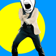 angry animated country dance flag full_body gangnam_style glasses irl open_mouth palau soyjak stubble variant:cobson // 300x460 // 498.6KB