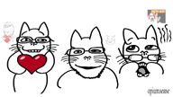 animal artist:opiumsense cat glasses happy heart scared subvariant:doctos subvariant:gapecat subvariant:impish_meowjak subvariant:massjak subvariant:massmeowjak subvariant:wholesome_soyjak variant:gapejak variant:impish_soyak_ears variant:meowjak variant:ppp variant:soyak // 1280x720 // 262.4KB