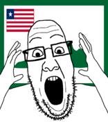 arm country flag flag:grand_cape_mount_county flag:liberia glasses grand_cape_mount_county hair hand liberia liberian mountain open_mouth people's_populist_press soyjak star_(symbol) stubble teeth variant:ppp // 1000x1233 // 39.0KB