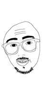 bald eyebrows eyes forehead_lines glasses goatee lips mustache soyboy stubble teeth thick_eyebrows variant:unknown white_background // 720x1544 // 118.3KB