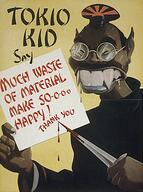 angry blood cap chinksectoid clothes glasses hat holding_object japan knife meta:nas poster sign tokio_kid_say variant:soykio_kid variant_origin // 412x554 // 447.8KB