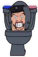 angry brown_hair closed_mouth eyebrows frown gums hair looking_at_you male_09 officer officer_cap police police_hat police_officer series:skibidi_soyjaks siren skibidi skibidi_toilet skibidi_toilet_9 stubble tan_skin teeth toilet variant:feraljak white_background // 1000x1494 // 69.1KB