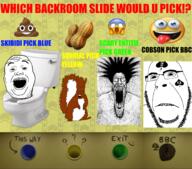 4soyjaks animal backrooms bbc biting_lip cado closed_mouth emoticon facial_mark forehead_mark full_body glasses impact_font no_pupils nut open_mouth peanut poop queen_of_spades schizo skibidi_toilet slide soyjak spade squirrel stubble subvariant:feralsquirrel subvariant:hornyson subvariant:schizojak subvariant:spadeson toilet variant:alicia variant:cobson variant:feraljak variant:markiplier_soyjak youtube_kids 💩 // 1633x1440 // 1.8MB