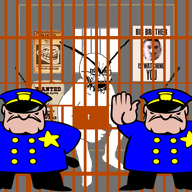angry animated bloodshot_eyes clothes crying dance full_body glasses hat jail police poster rage_comic selfish_little_fuck soyjak stubble tommy_parky trollface utubetrollspolice variant:cryboy_soyjak white_skin // 1024x768 // 3.0MB