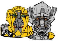 alien chud_troon_alliance closed_mouth constructicon decepticon friends friendship green_eyes happy hugging mecha mixmaster red_eyes robot scrapper_(transformers) smile transformers transformers:_revenge_of_the_fallen transformers_(live_action) variant:bernd variant:chudjak white_background yellow_eyes // 845x598 // 73.3KB