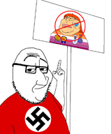 anti_lgbt faggot fat foid_brimstone lesbian national_socialism nazism obese series:foidjaks series:muttverse sign smirk smug variant:abortion_lover variant:smugjak we_don't_do_that_in_germany xitter xitter_pedo // 794x960 // 149.0KB