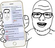 beard glasses newfag phone quote screenshot sharty showing_phone soyjak_party variant:chudjak variant:unknown // 1024x887 // 562.9KB