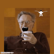 2soyjaks animated arm byonbyon clothes coffee cup hand holding_object irl mug open_mouth poyopoyo raypeat subvariant:fingerboy variant:a24_slowburn_soyjak variant:soyak // 400x400 // 1.1MB