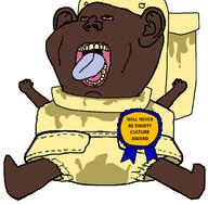 bloodshot_eyes brimmiest_comments_section☣️☣️☣️_do_not_enter☣️☣️☣️ brown_skin nigger pedophile shitskin skibidi_pedo skibidi_toilet_pedo_nigger subvariant:pissbaby toilet variant:impish_soyak_ears will_never_be_white // 1480x1452 // 49.8KB