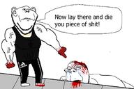 adidas angry assault attempted_murder barely_alive blood bloodstained_hands brain broken_glasses broken_teeth buff chain comic crashout crime crying curb_stomp curb_stomp_aftermath full_body golden_chain muscles red_eyes series:imp_&_gape shattered_teeth shouting sidewalk skull speech_bubble stomp strong subvariant:wholesome_soyjak sweatpants tank_top text variant:gapejak variant:impish_soyak_ears vein wifebeater // 2162x1440 // 92.4KB