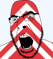 angry british flag flag:glamorgan glamorgan glasses hair looking_to_the_left open_mouth soyjak stubble teeth thick_eyebrows united_kingdom variant:cobson wales // 721x789 // 25.3KB