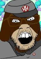 angry bobo_the_sharty_janny clothes glasses hat janny kolyma monkey mustache omori open_mouth series:administ_soyjaks soyjak stubble variant:feraljak // 797x1132 // 403.6KB