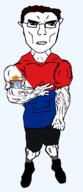animal arm bird buff closed_mouth clothes eagle ear flag flag:sint_maarten full_body glasses hair hand latin_text netherlands shoe sint_maarten soyjak subvariant:chudjak_front subvariant:unbotheredchud text variant:chudjak vein // 549x1268 // 47.2KB