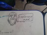 anime chainsaw drawing speech_bubble table variant:markiplier_soyjak // 4080x3060 // 890.1KB