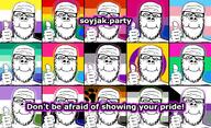 asexual bestality bisexual closed_mouth flag furry gay glasses hand lgbt meta:banner multiple_soyjaks pansexual profile_picture smile soyjak soyjak_party stubble text thumbs_up tranny tumblr variant:a24_slowburn_soyjak // 1242x757 // 324.5KB