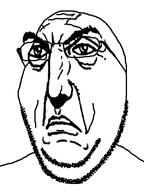closed_mouth frown glasses punisher_face soyjak stubble subvariant:wholesome_soyjak variant:gapejak // 600x800 // 94.7KB