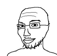 bald glasses meta:tagme moustache poopson smug stubble traced variant:unknown white_background // 226x223 // 1.5KB