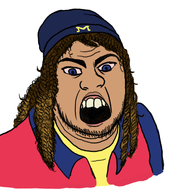 beanie blue_eyes brown_hair brown_skin clothes hair hat meta:tagme no_glasses open_mouth stubble variant:feraljak white_background // 411x438 // 139.5KB