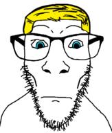 blond blue_eyes closed_mouth glasses looking_at_you neutral soyjak stubble trend:aryan variant:dylanjak // 552x650 // 48.2KB