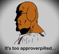 2soyjaks approver closed_mouth clothes dog dog_ear english_text glasses series:its_based_and_christpilled shadow side_profile subvariant:perceptive_chud text variant:chudjak vein