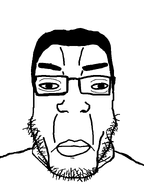 closed_mouth glasses hair lips merge neutral retard series:fusionjaks soyjak stubble subvariant:chudplier template transparent_background variant:chudjak variant:markiplier_soyjak // 600x800 // 14.8KB