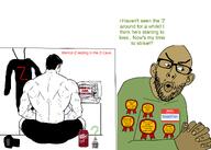 2soyjaks Nojakfan_(namefag) Warrior-Z(user) arabic_text arrow award balaclava bat batman batman_(series) brown_skin buff caligraphy clothes dr_pepper flag flag:norway flag:shahada full_body greentext iron islam kratos kufic multiple_soyjaks muscles muscular_male muslims norway punisher red riddler_trophy rubbing_hands scheme scheming self_insert shahada skull soybooru spawn stick subvariant:chudjak_front subvariant:feral_merchant television tv_(4chan) variant:chudjak variant:nojak // 2100x1500 // 544.1KB