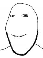 no_eyebrows no_nose smile soyjak stubble subvariant:wholesome_soyjak variant:gapejak // 200x267 // 22.8KB