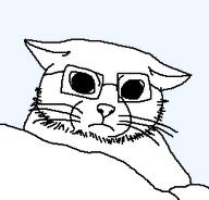 animal cat ear glasses looking_at_you sad stubble subvariant:nucatjak_alternative transparent_background variant:catjak_(alternate) whisker white_skin // 270x259 // 4.0KB