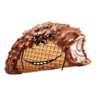 Choco_Taco chocolate food foodjak ice_cream nose taco teeth variant:impish_soyak_ears // 1500x1500 // 1.1MB