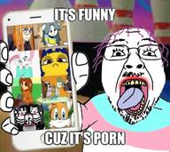 animal_crossing ankha background holding_object holding_phone impact_font jenny_wakeman lipstick my_life_as_a_teenage_robot persona phone porn purple_hair sonic_(series) tails_(sonic) temmie text tranny troon undertale variant:bernd yellow_teeth // 680x607 // 104.0KB